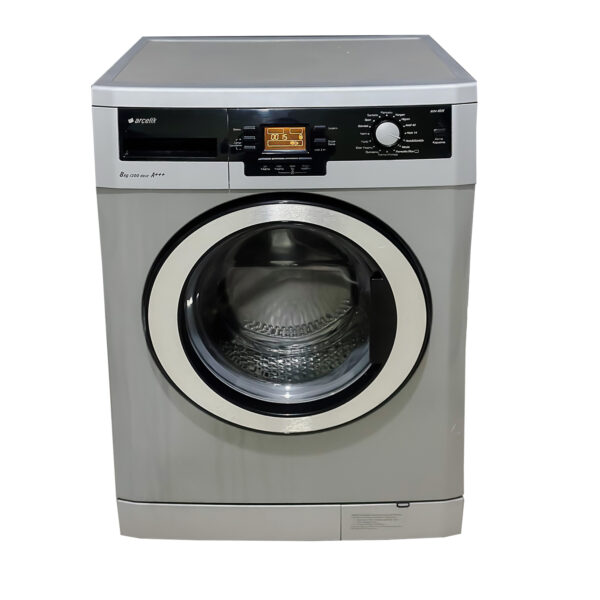 Arçelik-8-Kg-1200-Devir-Dijital-Ekranlı-Gri-Renk-14-Dk-Hızlı-Yıkama-Özellikli-A+++-Sınıfı-Çamaşır Makinesi 